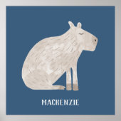 かわいいカピバラパーソナライズされた ポスター (正面)