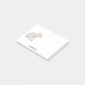 かわいいカピバラパーソナライズされた ポストイット (アングル)