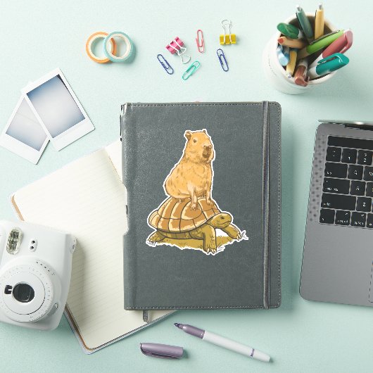 かわいいカピバラ動物カメカピバラ シール (iPadカバー)