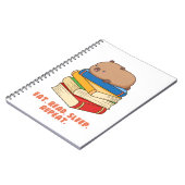 かわいいカピバラ螺旋写真ノート ノートブック (左側)