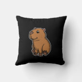 かわいいカピバラ衣装の齧歯動物ギフトアイディア クッション (裏面)