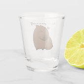 かわいいカピバラ装飾用クッションTシャツ ショットグラス (裏面)