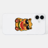 かわいいカピバラ スイカ 涼しげ サマー iPhoneケース (裏面横)