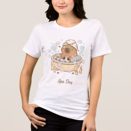 かわいいカピバラ スパデイTシャツ – 笑顔のセルフケアカピー トライブレンドTシャツ
