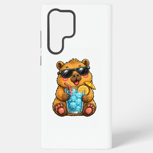 かわいいカピバラ ドリンク SAMSUNG GALAXYケース (裏面)