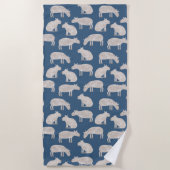 かわいいカピバラ ビーチタオル (正面)