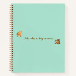 かわいいカピバラ&フクロウのノート – 新学期 ノートブック