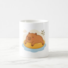 かわいいカピバラ プールフロート サマーチル マグカップ