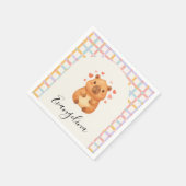  かわいいカピバラ ベビーシャワー スタンダードカクテルナプキン (角)