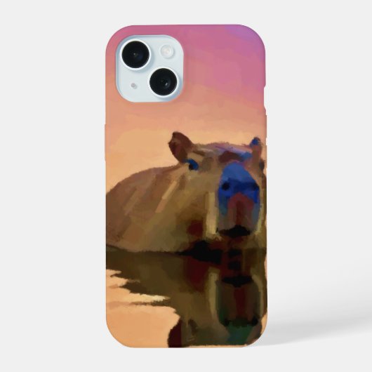 かわいいカピバラ iPhone 15ケース (裏面)
