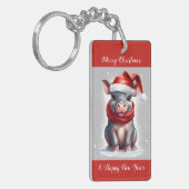 かわいいカピポタムスサンタハット新年 キーホルダー (正面左)