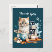 かわいいカフェの感謝メッセージまたは出店者たち ポストカード (正面/裏面)