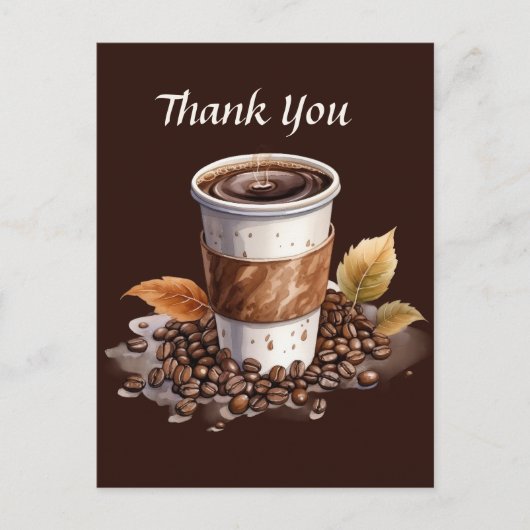 かわいいカフェの感謝メッセージまたは出店者たち ポストカード (正面)