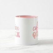かわいいカフェインクイーンワードアート マグカップ (中央)