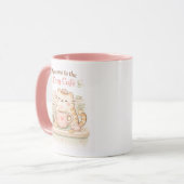 かわいいカフェ かわいい 子猫 コーヒー スイート ピンク マグカップ (正面左)