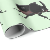 かわいいカブトムシのイラスト ラッピングペーパー (ロールコーナー)