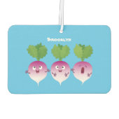 かわいいカブ野菜トリオ歌の漫画 カーエアーフレッシュナー (裏面)