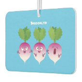 かわいいカブ野菜トリオ歌の漫画 カーエアーフレッシュナー (左)