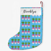 かわいいカブ野菜トリオ歌の漫画 スモールクリスマスストッキング (裏面)