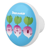 かわいいカブ野菜トリオ歌の漫画 セラミックノブ (右)