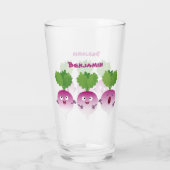 かわいいカブ野菜トリオ歌の漫画 タンブラーグラス (裏面)