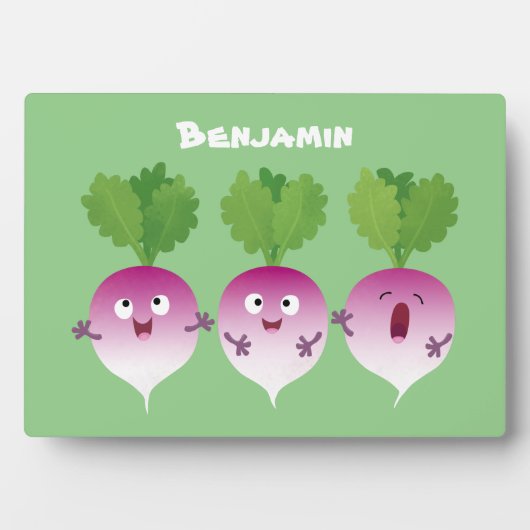 かわいいカブ野菜トリオ歌の漫画 フォトプラーク (正面)