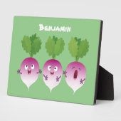 かわいいカブ野菜トリオ歌の漫画 フォトプラーク (側面)