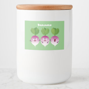 かわいいカブ野菜トリオ歌の漫画 フードラベル