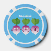 かわいいカブ野菜トリオ歌の漫画 ポーカーチップ (裏面)