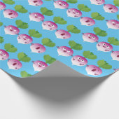 かわいいカブ野菜トリオ歌の漫画 ラッピングペーパー (角)