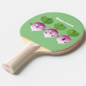 かわいいカブ野菜トリオ歌の漫画 卓球ラケット (正面アングル)