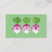 かわいいカブ野菜トリオ歌の漫画 名刺 (裏面)