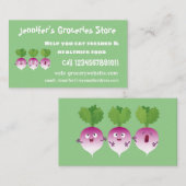 かわいいカブ野菜トリオ歌の漫画 名刺 (正面/裏面)