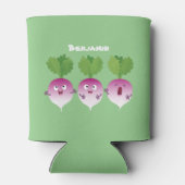 かわいいカブ野菜トリオ歌の漫画 缶クーラー (裏面)