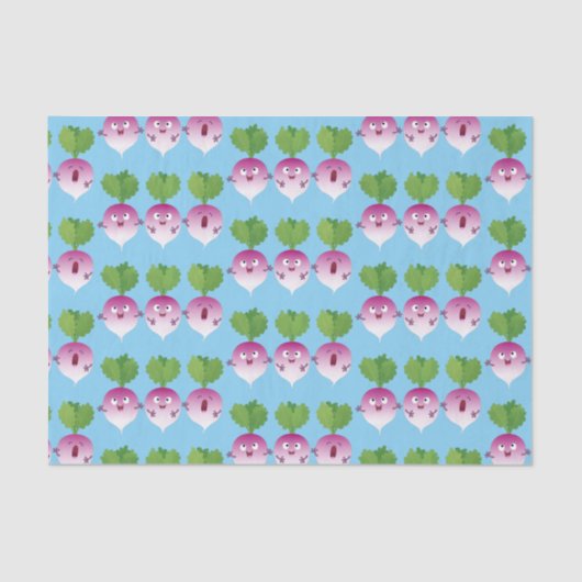 かわいいカブ野菜トリオ歌の漫画 薄葉紙 (正面)