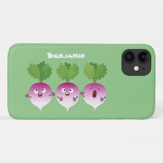 かわいいカブ野菜トリオ歌の漫画 Case-Mate iPhoneケース (裏面(横))