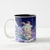 かわいいカプリコーン星座マグカップ ツートーンマグカップ (左)