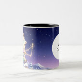 かわいいカプリコーン星座マグカップ ツートーンマグカップ (中央)