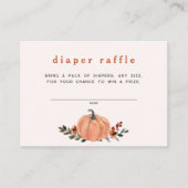 かわいいカボチャおむつラッフル エンクロージャーカード (正面)