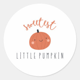 かわいいカボチャかわいいステッカー&ラベル ラウンドシール
