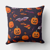 かわいいカボチャとこうもり クッション (裏面)