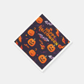 かわいいカボチャとこうもり スタンダードカクテルナプキン (角)