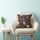 かわいいカボチャとスカル柄 クッション (椅子)