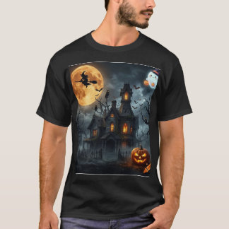 かわいいカボチャと友好的なお化けのハロウィン Tシャツ