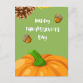 かわいいカボチャと松のおめでとう シーズンポストカード (正面)