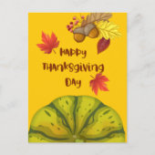 かわいいカボチャと松のおめでとう シーズンポストカード (正面)