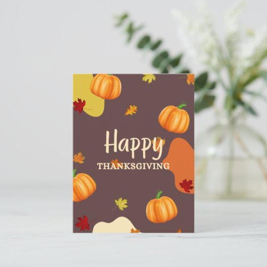 かわいいカボチャと離れ感謝祭大会 ポストカード (スタンド正面)