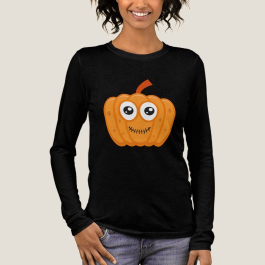 かわいいカボチャのちびキャラ トライブレンドTシャツ (正面)