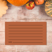 かわいいカボチャのウッドランドワードアドバイスの赤ちゃんシャワー エンクロージャーカード