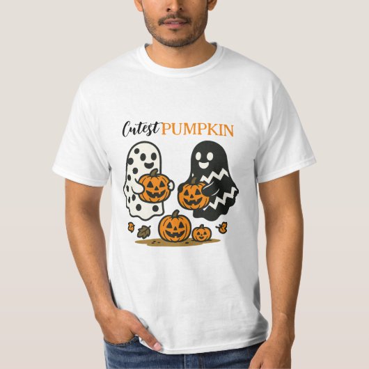 かわいいカボチャのオバケ Tシャツ (正面)